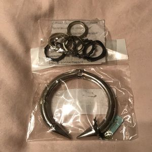 Nasty Gal bracelet and rings